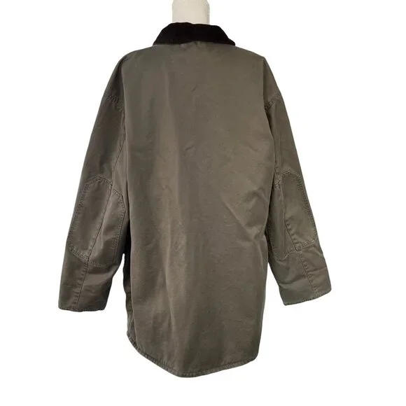 Banana Republic Men's Y2K Cotton Chore Barn Coat Field Jacket Green Size Large - Picture 2 of 11